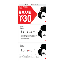 Charger l'image dans la galerie, Savon blanchissant à l'acide kojique éclaircissant pour la peau Original Kojie San 3 x 100g (300g)