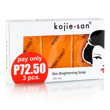 Charger l'image dans la galerie, Savon blanchissant à l'acide kojique éclaircissant pour la peau Original Kojie San 3 x 65g (195g)
